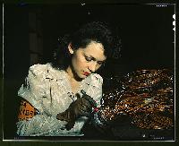 This photograph, taken by David Bransby in 1942, shows a woman aircraft worker checking electrical assemblies at the Vega Aircraft Corporation in Burbank, California. It has been viewed more than 35,000 times since it was uploaded to Flickr on January 8.